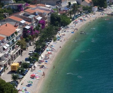 Podgora  plaza z lotu ptaka